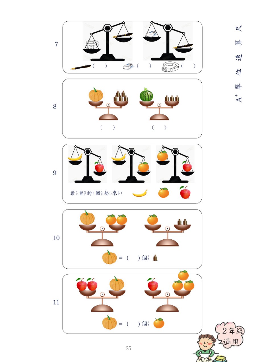 A+ 單位換算尺(四支組)+講義 內頁 3